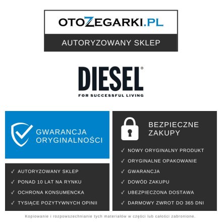 Męski pierścionek DIESEL obrączka srebrno-złota r. 25 DX1407931
