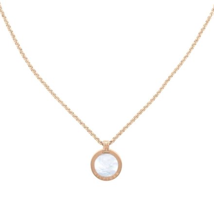 Różowozłoty naszyjnik Tommy Hilfiger Iconic Circle z okrągłą perłową zawieszką MJF 2780657