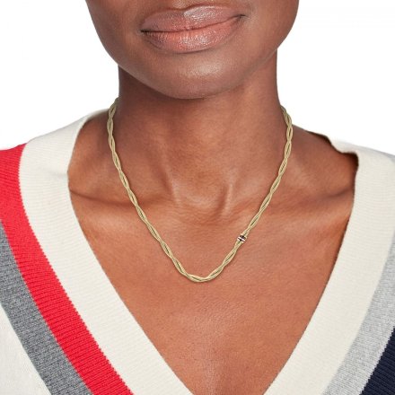 Złoty łańcuszek Tommy Hilfiger naszyjnik damski Braided Twist MJF 2780685