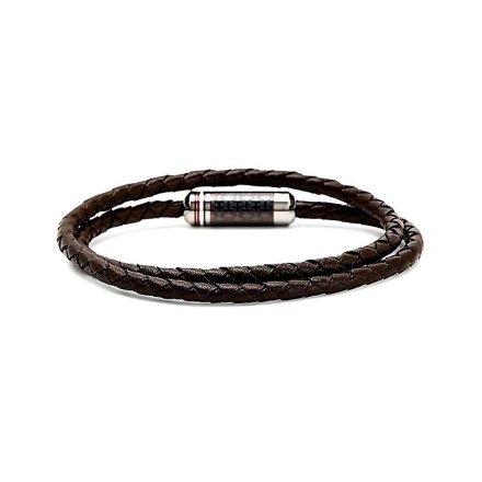 Brązowa podwójna męska skórzana bransoletka Tommy Hilfiger MJM 2790325