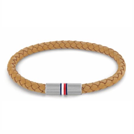 Jasnobrązowa męska skórzana bransoletka Tommy Hilfiger MJM 2790461