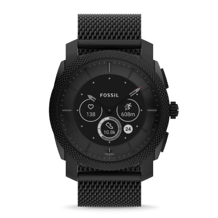 Czarny smartwatch Fossil Machine Hybrid z bransoletką FTW7062