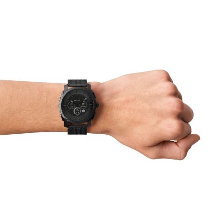 Czarny smartwatch Fossil Machine Hybrid z bransoletką FTW7062