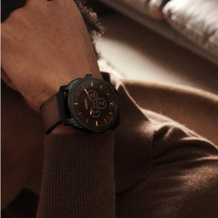 Brązowy smartwatch Fossil Machine Hybrid z paskiem FTW7068