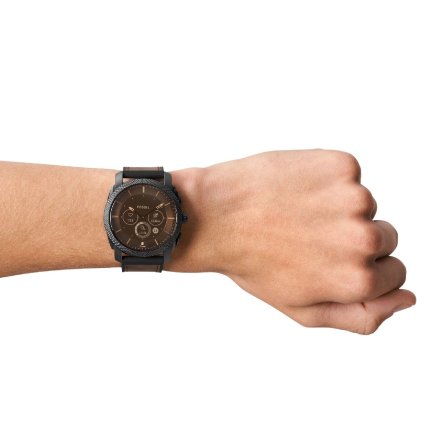 Brązowy smartwatch Fossil Machine Hybrid z paskiem FTW7068