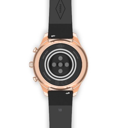 Damski smartwatch Fossil Stella Hybrid z czarnym paskiem FTW7064