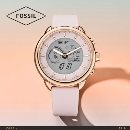 Damski smartwatch Fossil Wellness Hybrid pudrowy  FTW7083