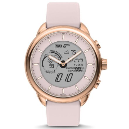 Damski smartwatch Fossil Wellness Hybrid pudrowy  FTW7083