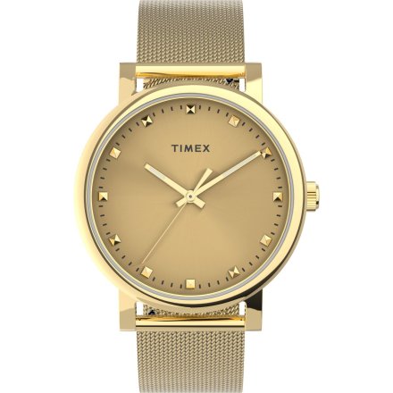 Złoty zegarek Timex Originals z bransoletką TW2U05400