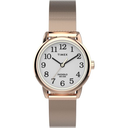 Różowozłoty zegarek Timex Easy Reader z bransoletką TW2U08100
