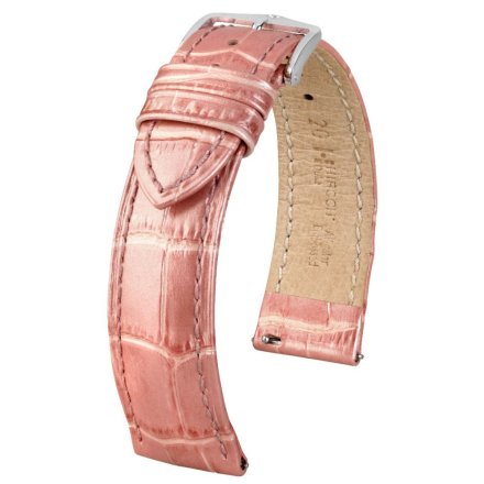 Różowy pasek skórzany 16 mm HIRSCH Duke Metallic 01027122-2-16 (M)