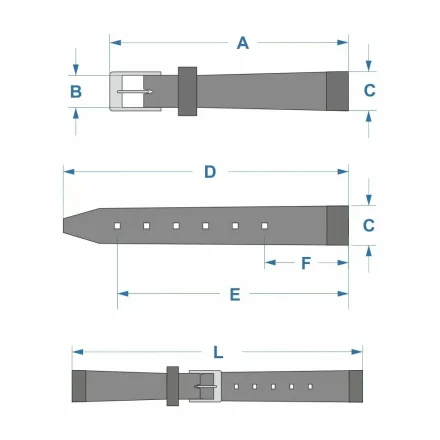 Pasek Skórzany HIRSCH Bufallo M NQR 11350250-2 22 mm (M)