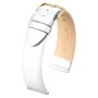 Biały pasek skórzany 14 mm HIRSCH Diamond Calf NQR 14100200-1-14 (M)