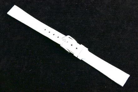 Biały pasek Skórzany 16 mm HIRSCH Italocalf 17802000-2-16 (M)