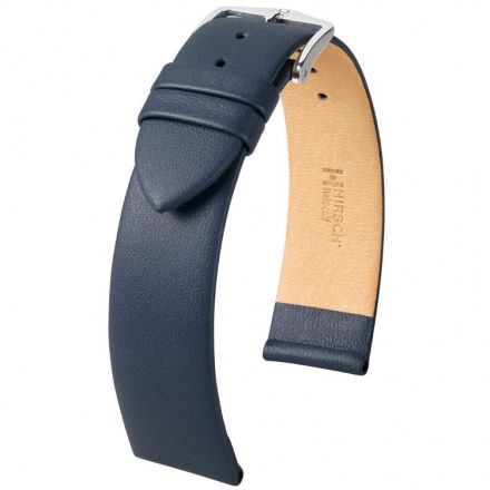 Niebieski pasek skórzany 8 mm HIRSCH Italocalf 17802080-2-08 (M)