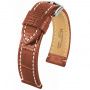 Jasnobrązowy pasek Skórzany 24 mm HIRSCH Knight NQR 10902870-2-24
