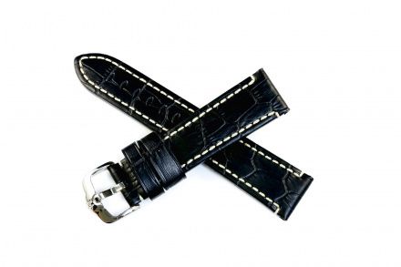 Czarny pasek Skórzany 28 mm HIRSCH Knight NQR 10902850-2-28