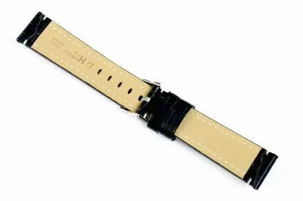 Czarny pasek Skórzany 20 mm HIRSCH Knight NQR 10922850-2-20 (XL)