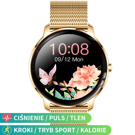 Złoty smartwatch damski Rubicon RNBE66 SMARUB105