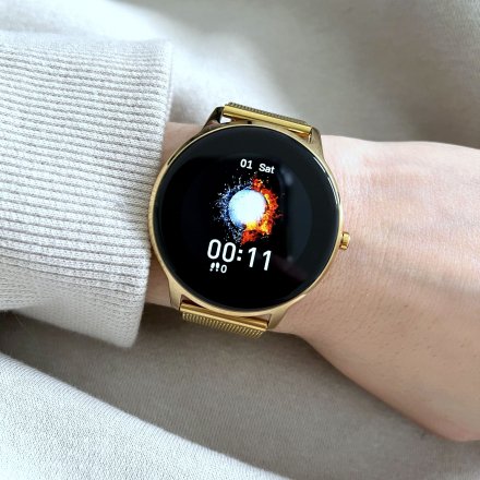 Złoty smartwatch damski Rubicon RNBE66 SMARUB105