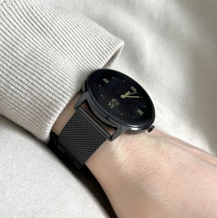 Czarny smartwatch damski Rubicon RNBE66 SMARUB124