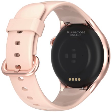 Różowy smartwatch z funkcją rozmowy Rubicon RNCE87 SMARUB147