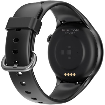 Czarny smartwatch z funkcją rozmowy Rubicon RNCE87 SMARUB148