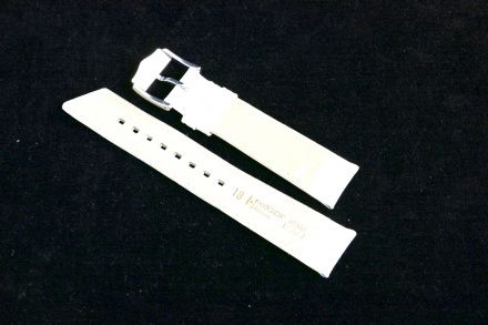 Biały pasek Skórzany 16 mm HIRSCH Princess NQR 02628101-2-16 (M)
