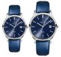 Atlantic Sealine zegarki szwajcarskie dla par niebieskie na pasku