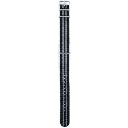 Czarno-szary pasek tekstylny 18 mm HIRSCH Rush 40406030-2-18
