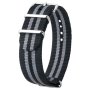 Czarno-szary pasek tekstylny 20 mm HIRSCH Rush 40406030-2-20