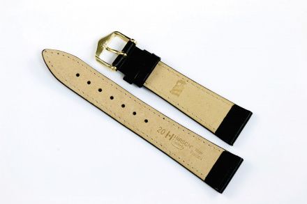 Czarny pasek Skórzany 20 mm HIRSCH Umbria NQR 13700250-1-20 (M)