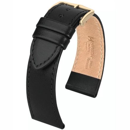 Czarny pasek Skórzany 20 mm HIRSCH Umbria NQR 13700250-1-20 (M)