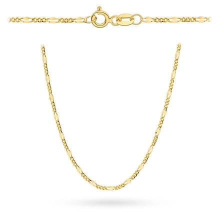 Złoty łańcuszek 50 cm splot figaro gucci • Złoto 585 3.30g