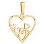 Biżuteria SAXO Zawieszka złote serce z sześcioma serduszkami w środku 6-25-Z00203-2