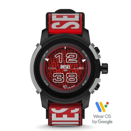 Smartwatch Diesel Griffed 6 GEN z czerwonym paskiem DZT2041