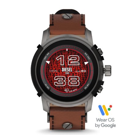 Smartwatch Diesel Griffed 6 GEN z brązowym paskiem DZT2043