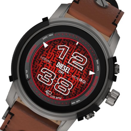 Smartwatch Diesel Griffed 6 GEN z brązowym paskiem DZT2043
