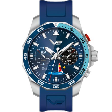 Niebieski zegarek męski Vostok Europe Mazury 2023 Mamry 6S21-225A468