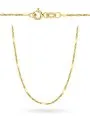 Łańcuszek złoty 45 cm splot singapure z blaszką • Złoto 585 0.92 g