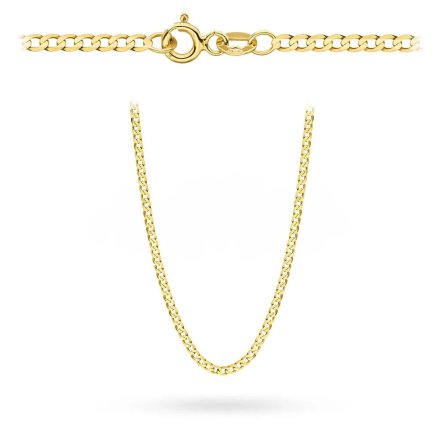 Złoty łańcuszek 45 cm splot pancerka gładka • Złoto 585 2.55g