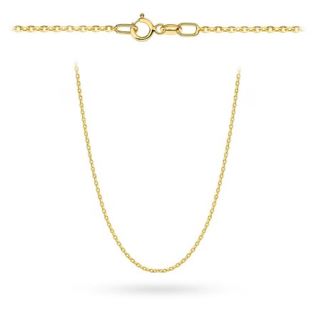 Złoty łańcuszek 45 cm splot ankier rolo diamentowany • Złoto 585 1.86g