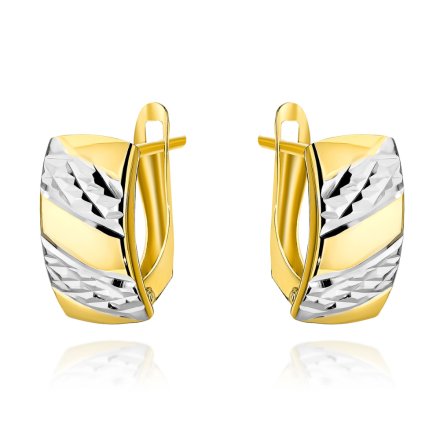 Biżuteria SAXO Kolczyki złote z ozdobnym diamentowaniem 7-21-K01037-2-1.24