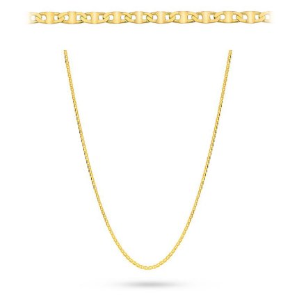 Złoty łańcuszek 50 cm splot gucci płaski • Złoto 585 1.35g