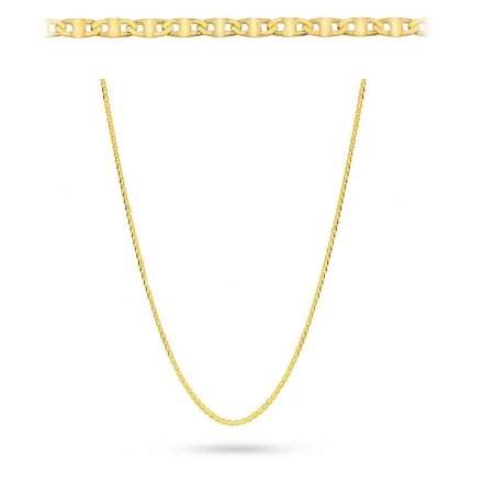 Złoty łańcuszek 50 cm splot gucci płaski • Złoto 585 1.47g
