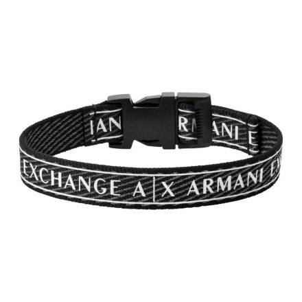 Czarna bransoletka męska Armani Exchange pasek AXG0082040