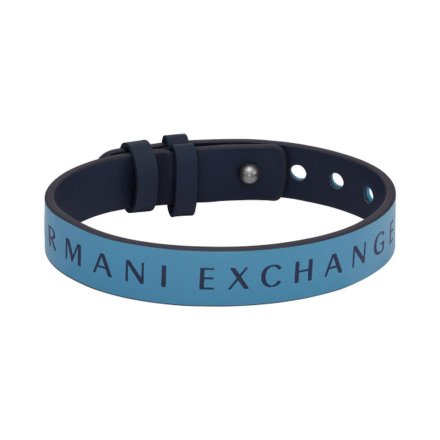Skórzana bransoletka męska Armani Exchange niebieska AXG0106040