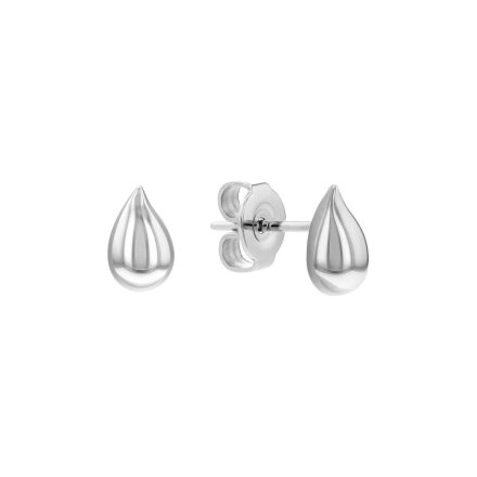 Srebrne kolczyki Calvin Klein łezki Sculptured Drops 35000070