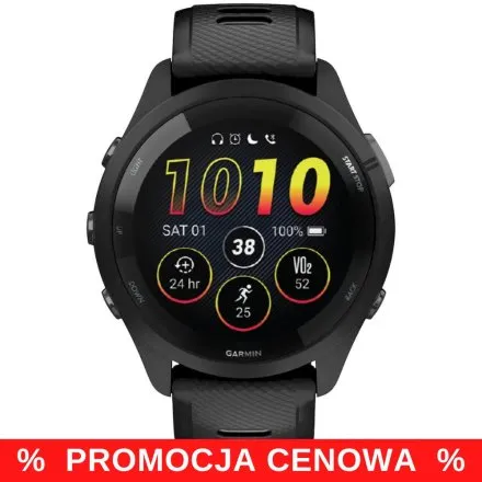 GARMIN Forerunner 265 Czarny smartwatch do biegania 010-02810-10