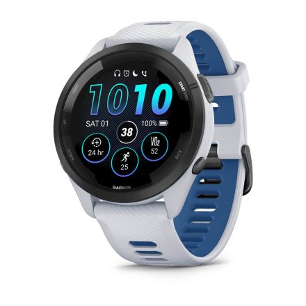 GARMIN Forerunner 265 Mleczny kwarc smartwatch do biegania 010-02810-11